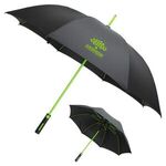 Parkside Auto-Open Umbrella with Contrasting Color Frame - Light Green