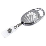 PATASKALA 30" Cord Shiny Chrome Finish Solid Metal Badge Reel