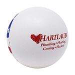 Patriotic Flag Round Stress Ball -  