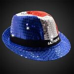 Patriotic Sequin LED Fedora -  