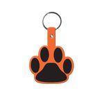 Paw Flexible Key Tag - Orange