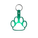 Paw Flexible Key Tag - Translucent Green