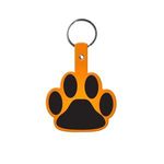 Paw Flexible Key Tag - Translucent Orange