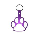 Paw Flexible Key Tag - Translucent Purple