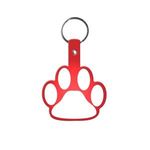 Paw Flexible Key Tag - Translucent Red