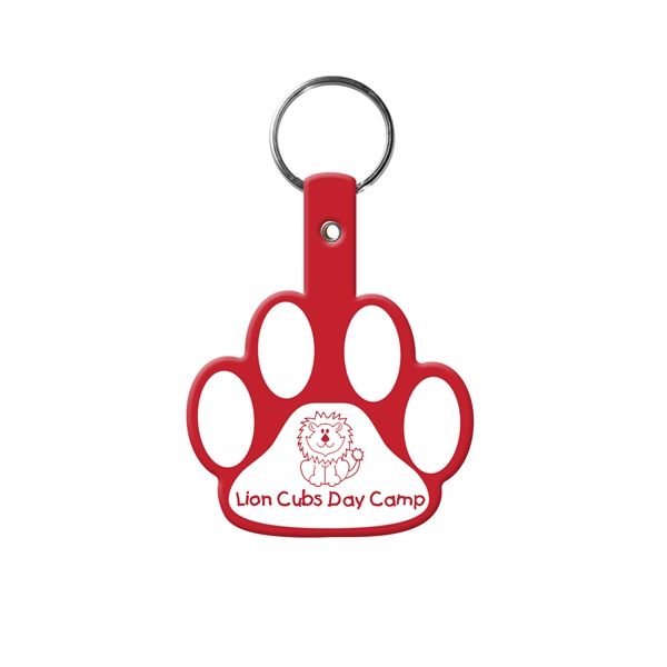 Main Product Image for Custom Printed Paw Flexible Key Tag