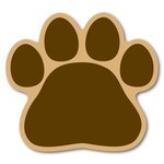 Paw Print Magnet - Brown