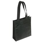 Peak Tote Bag with Pocket - Black with Black