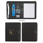 Pebble Grain 8 1/2" x 11" Zippered Portfolio With Calculator -  