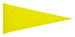 Pennant - 8" x 18" Screen Print Felt Pennant - Neon Yellow