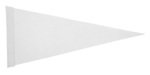 Pennant - 8" x 18" Screen Print Felt Pennant - White