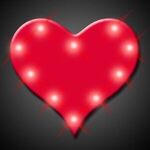 Perfect 10 Heart Blinking Lights -  
