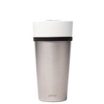 Perka(R) Linden 14 oz. Double Wall Ceramic Tumbler - White