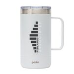 Perka® Wayfarer 24 oz. 304 Double Wall Stainless Steel Mug - White