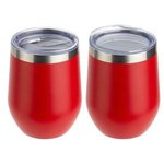 Pero 12 oz Copper-Lined Powder-Coated Insulated Goblet - Medium Red