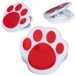 Pet Paw Magnetic Memo Clip - Red