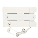 Phone Wallet With Earbuds - White