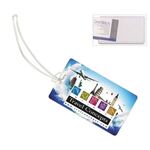 PhotoImage Full Color Imprint* ID Slip-In Pocket Luggage Tag - White