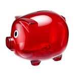 Piggy Bank - Translucent Red