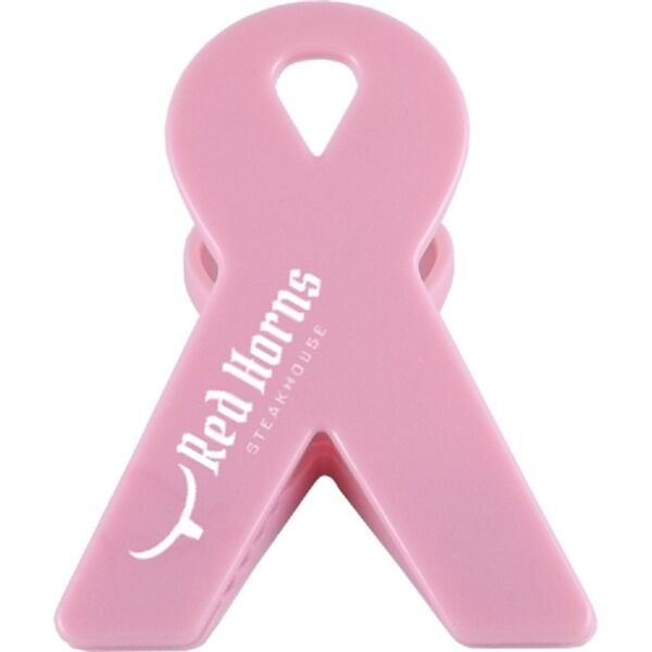 Main Product Image for Pink Awareness Ribbon Bag Clip