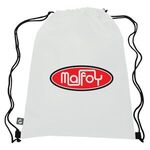 PLA Non-Woven Drawstring Bag - White