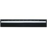 Plastic 12" Ruler With Magnifying Glass - Black