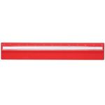 Plastic 12" Ruler With Magnifying Glass - Red