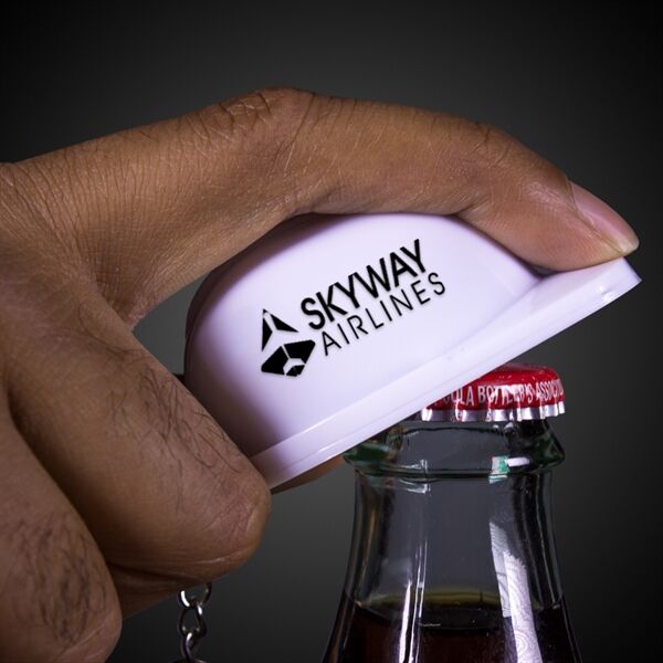 Main Product Image for Custom Printed Plastic Construction Hat Bottle Opener Key Chain