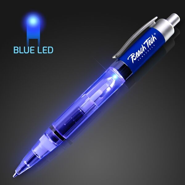 Main Product Image for Plastic LED Pen with Blue Barrel