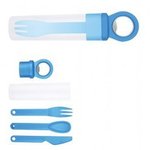 Plastic Utensil Set w/ Bottle Opener - Reflex Blue