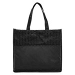 Plaza Deluxe - Non-Woven Convention Tote Bag - Full Color - Black