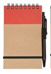 Pocket Eco-Note Jotter - Natural-red