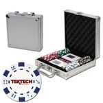 Poker chips sets with 100 chips & Aluminum case - Silver