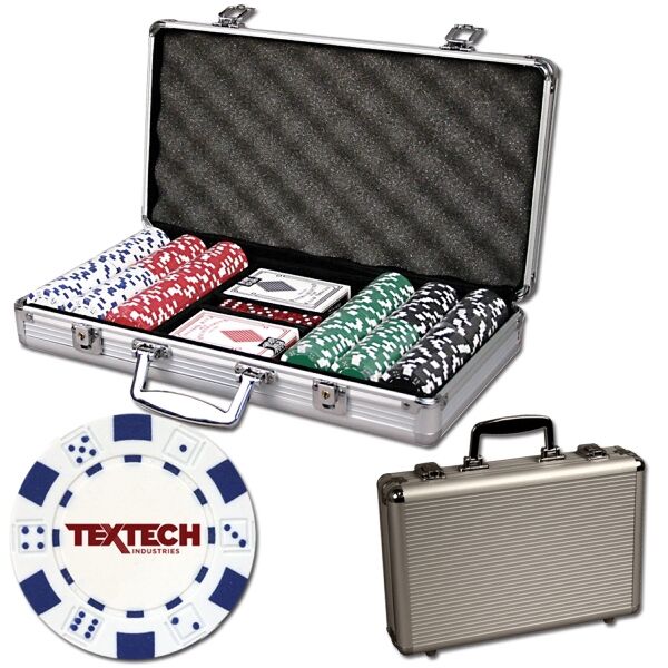 Main Product Image for Poker Chips Set With Aluminum Chip Case - 300 Dice Chips