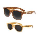 Polarized "Wood Grain" Iconic Sunglasses - Light Wood Grain