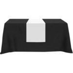 Poly/Cotton Twill Table Runner-Screen Printed - White
