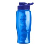 Poly-Pure - 27 oz. Bottle - Drink-Thru Lid - Digital - T. Blue