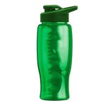 Poly-Pure - 27 oz. Bottle - Drink-Thru Lid - Digital - T. Green