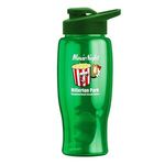 Poly-Pure - 27 oz. Bottle - Drink-Thru Lid - Digital - T. Green