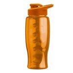 Poly-Pure - 27 oz. Bottle - Drink-Thru Lid - Digital - T. Orange