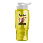 Poly-Pure - 27 oz. Bottle - Drink-Thru Lid - Digital - T. Yellow