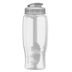 Poly-Pure - 27 oz. Transparent Bottle - Flip Lid - Clear