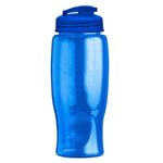 Poly-Pure - 27 oz. Transparent Bottle - Flip Lid - Transparent Blue