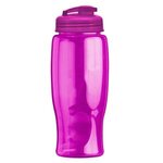 Poly-Pure - 27 oz. Transparent Bottle - Flip Lid - Transparent Fuschia