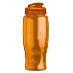 Poly-Pure - 27 oz. Transparent Bottle - Flip Lid - Transparent Orange