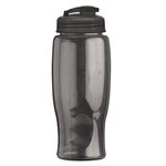 Poly-Pure - 27 oz. Transparent Bottle - Flip Lid - Transparent Smoke