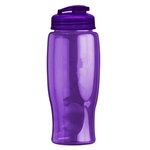 Poly-Pure - 27 oz. Transparent Bottle - Flip Lid - Transparent Violet