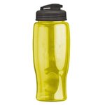 Poly-Pure - 27 oz. Transparent Bottle - Flip Lid - Transparent Yellow