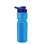 Poly Pure 28 Oz. Bottle - Drink Thru Lid - Blue