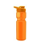 Poly Pure 28 Oz. Bottle - Drink Thru Lid - Orange